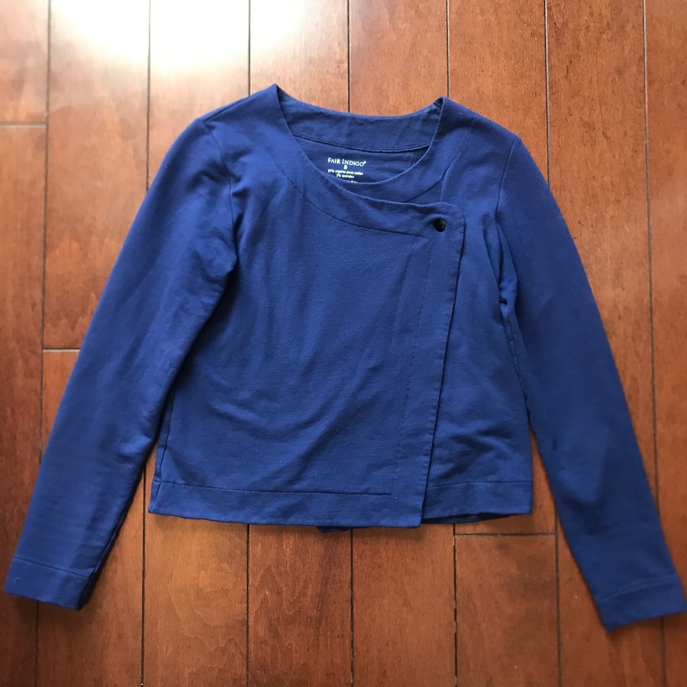 Blue Wrap Top